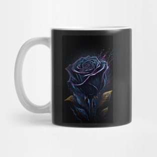 Splash Art of Beautiful Black Rose Mug